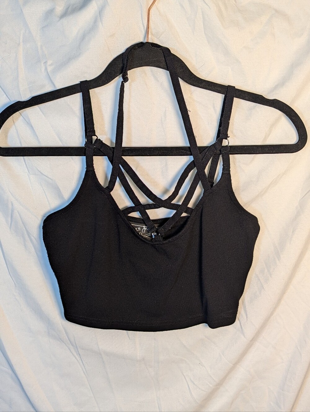 Killstar Black Strappy Gothic Crop